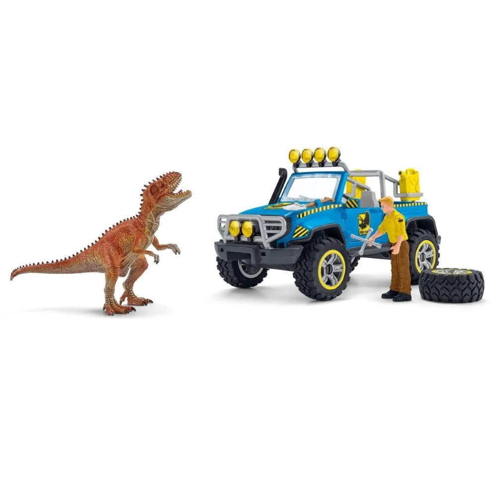 Schleich Off-Road Vehicle with Dino Outpost Toy Set