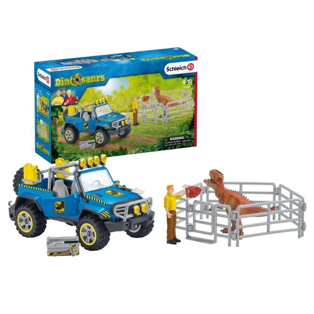 Schleich Off-Road Vehicle with Dino Outpost Toy Set