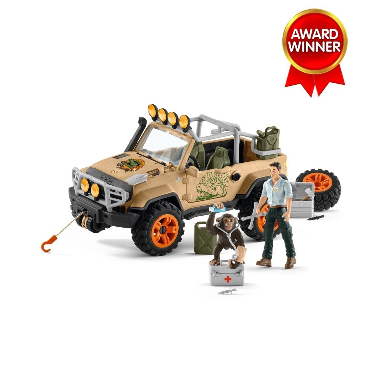 Schleich 4x4 Vehicle with Winch Toy Set