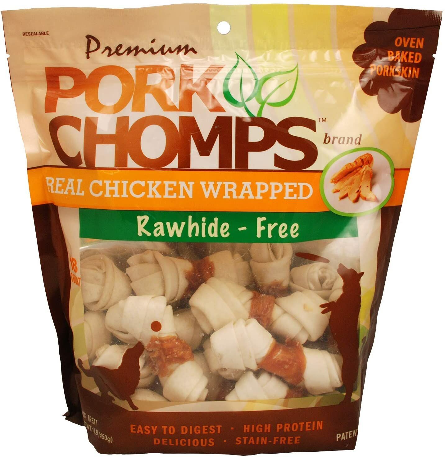 18Ct Real Chicken Wrapped Mini Knots