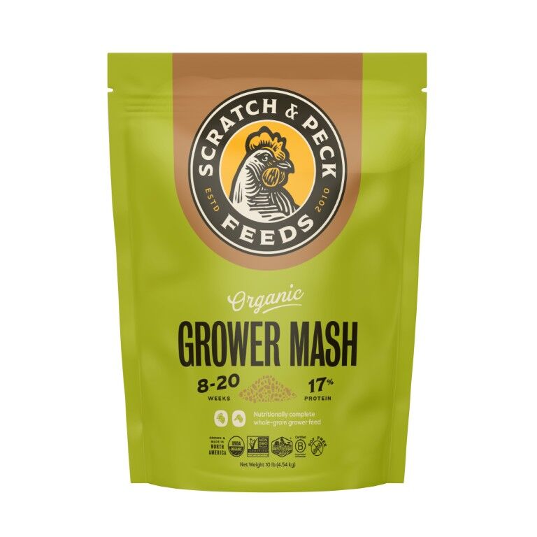 Scratch & Peck Feeds Organic Grower Mash, 10-Lb