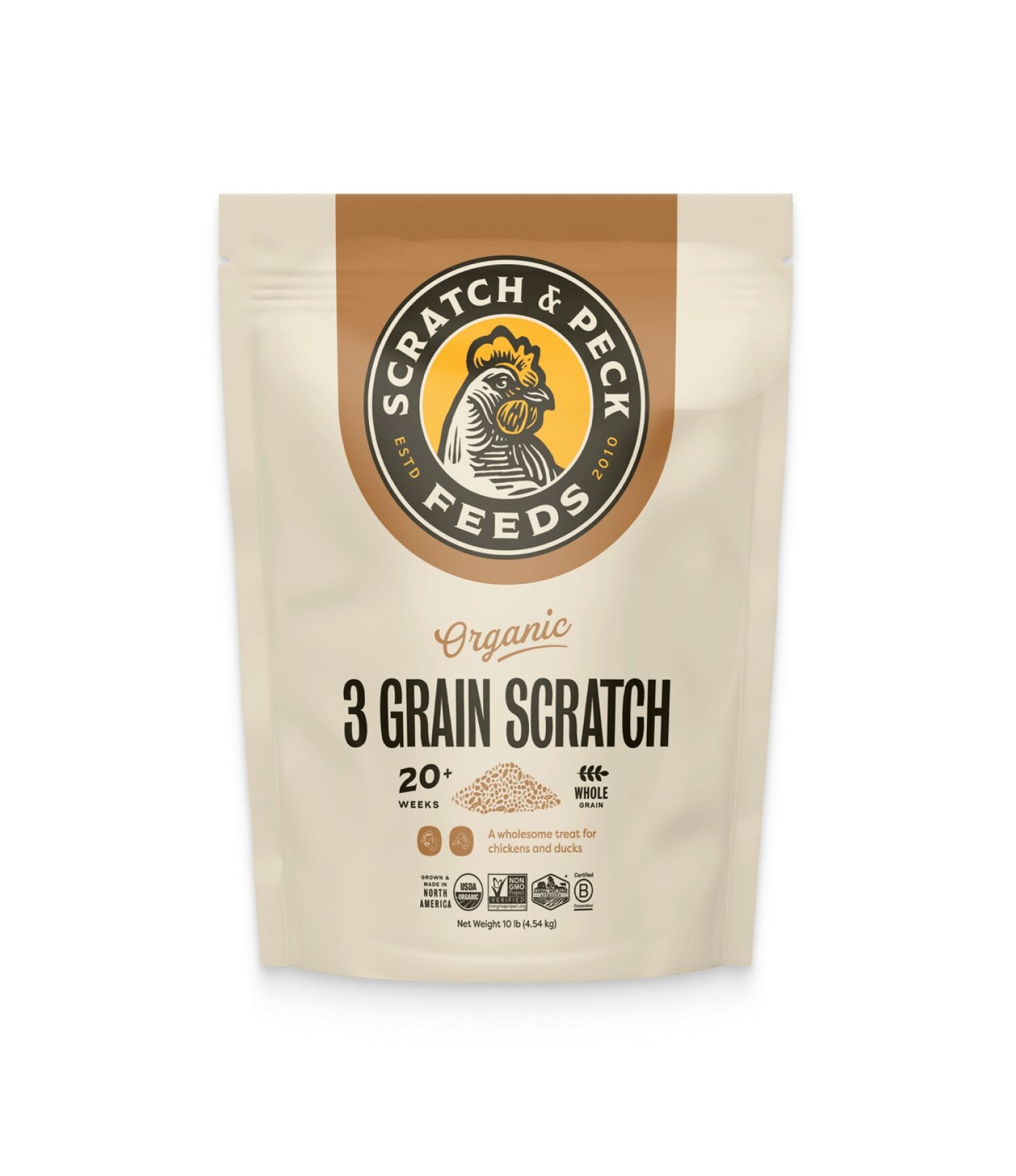 Scratch & Peck Feeds Organic 3-Grain Scratch, 10-Lb