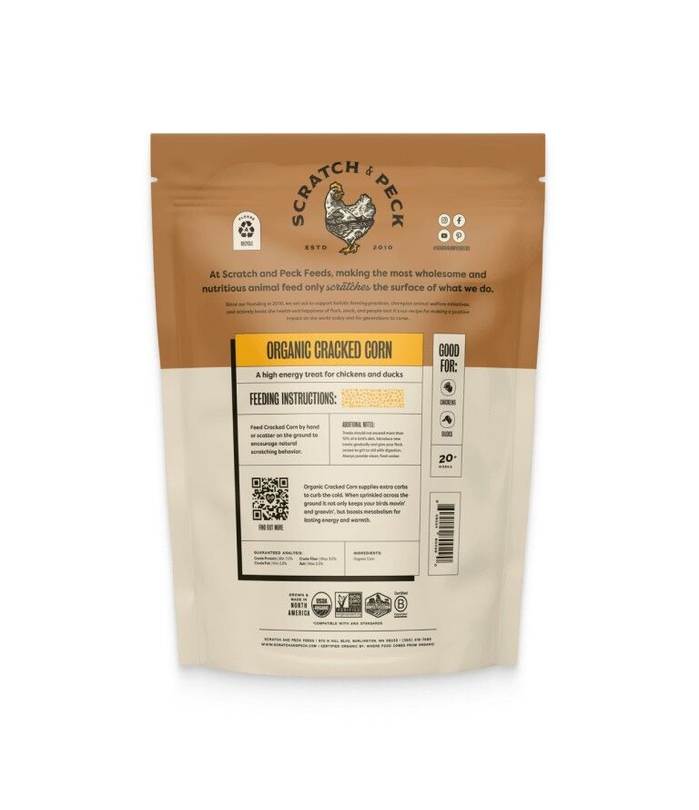 Scratch & Peck Feeds Organic Cracked Corn, 8-Lb