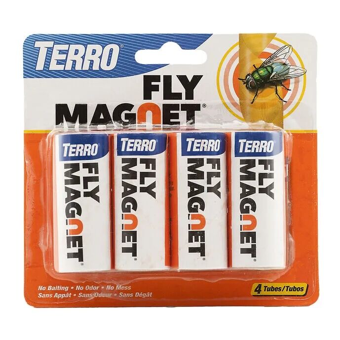 Terro Fly Magnet Sticky Fly Paper Trap, 4-Pk