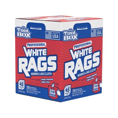 Tool Box White Z400 Center-Pull Shop Towels, 200-Ct