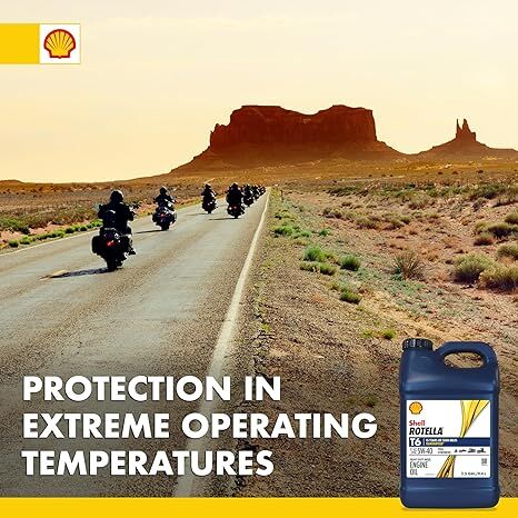 Shell Rotella T6 Full Synthetic 5W-40 Diesel Engine Oil, 2.5-Gal