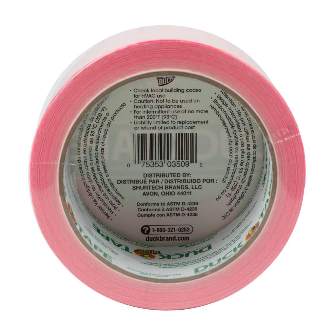Duck Brand Neon Pink Duct Tape, 15-Yd