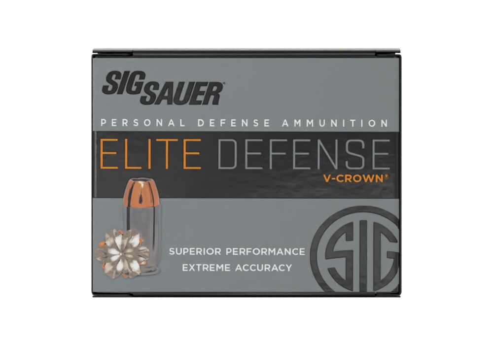 Sig Sauer Elite Defense V-Crown .380 Auto, 90 Grain Jacketed Hollow Point Pistol Ammo, 20-Rd