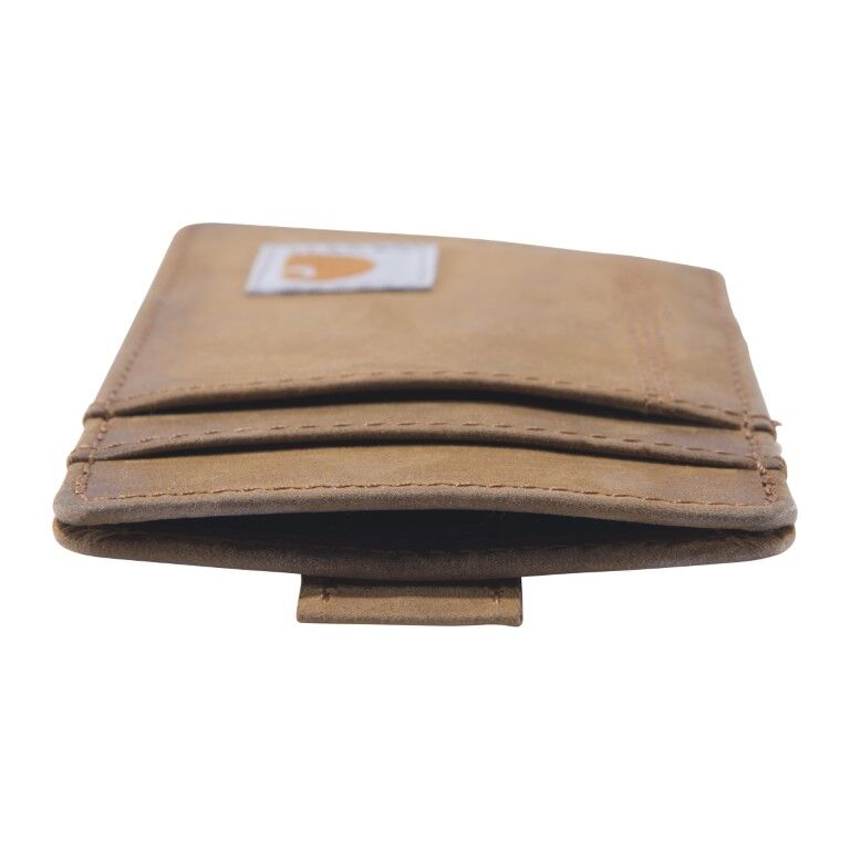 Carhartt Men's Saddle Leather Front Pocket Wallet in Carhartt Brown