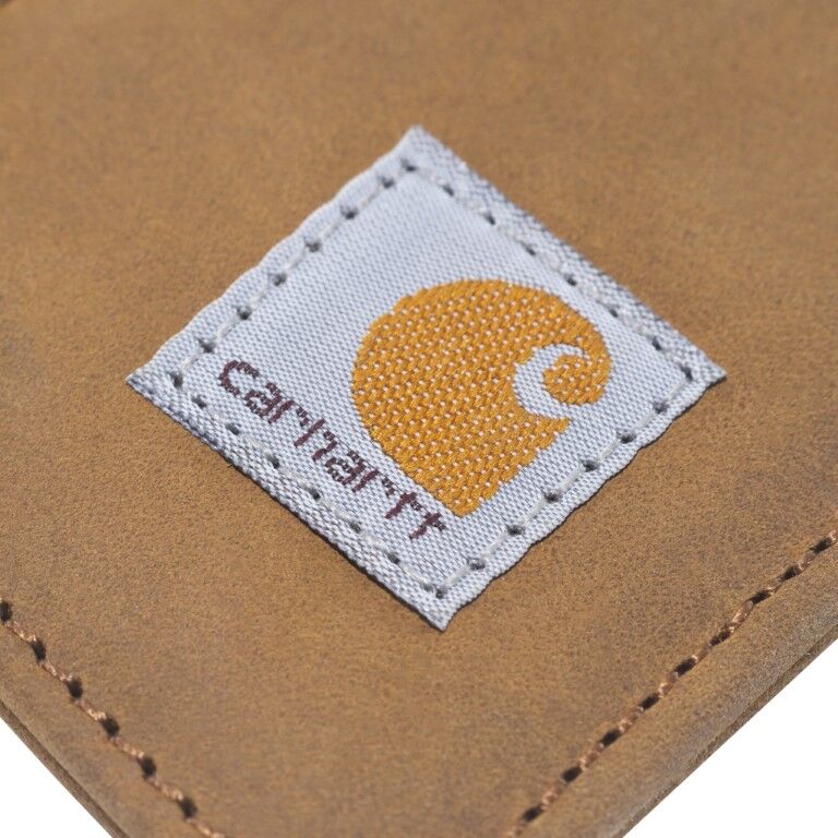 Carhartt Men's Saddle Leather Front Pocket Wallet in Carhartt Brown
