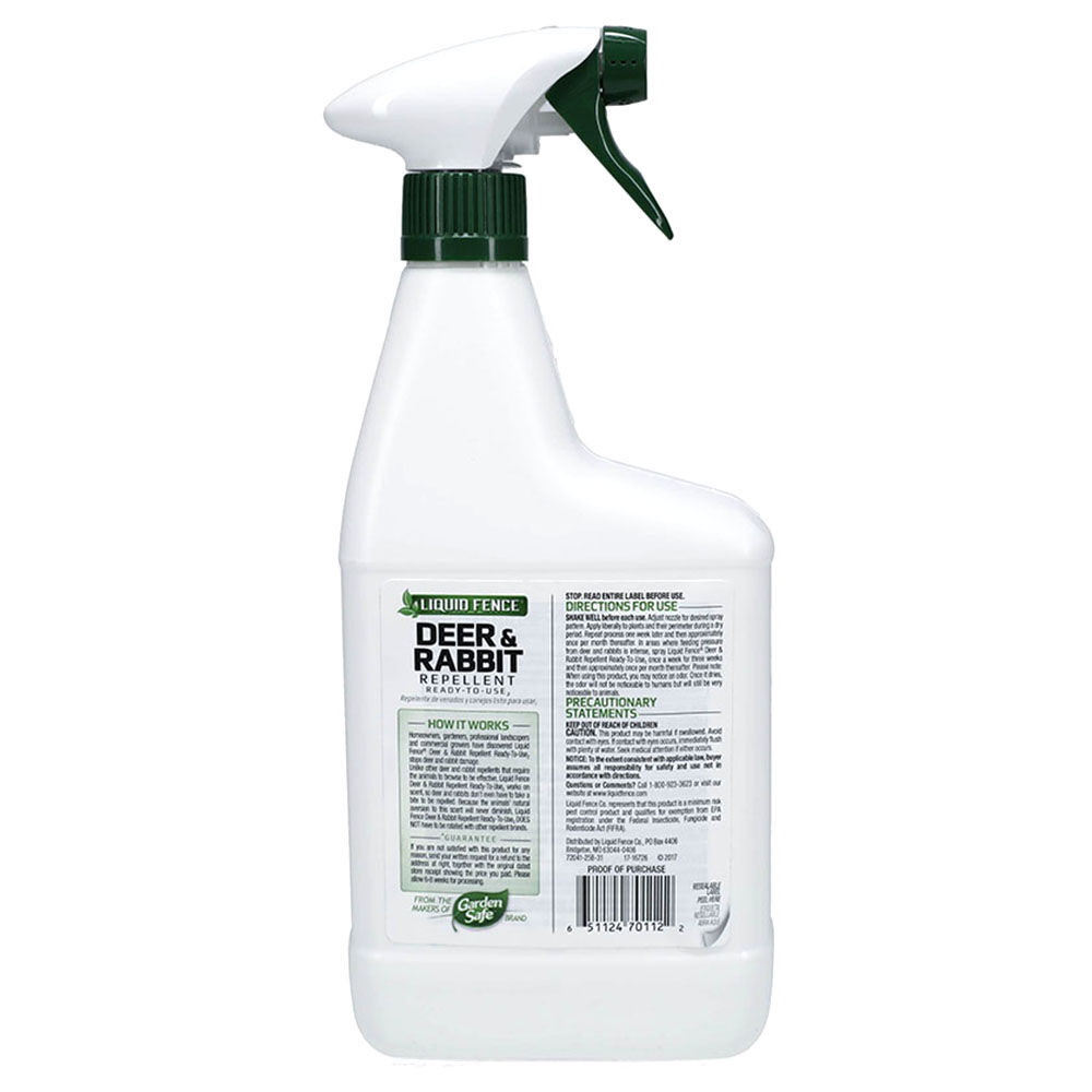 Liquid Fence Deer & Rabbit Repellent Ready-To-Use, 32-Oz