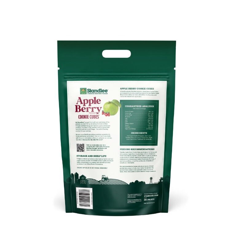 Standlee Premium Western Forage Apple Berry Cookie Cubes Horse Treat, 2-Lb