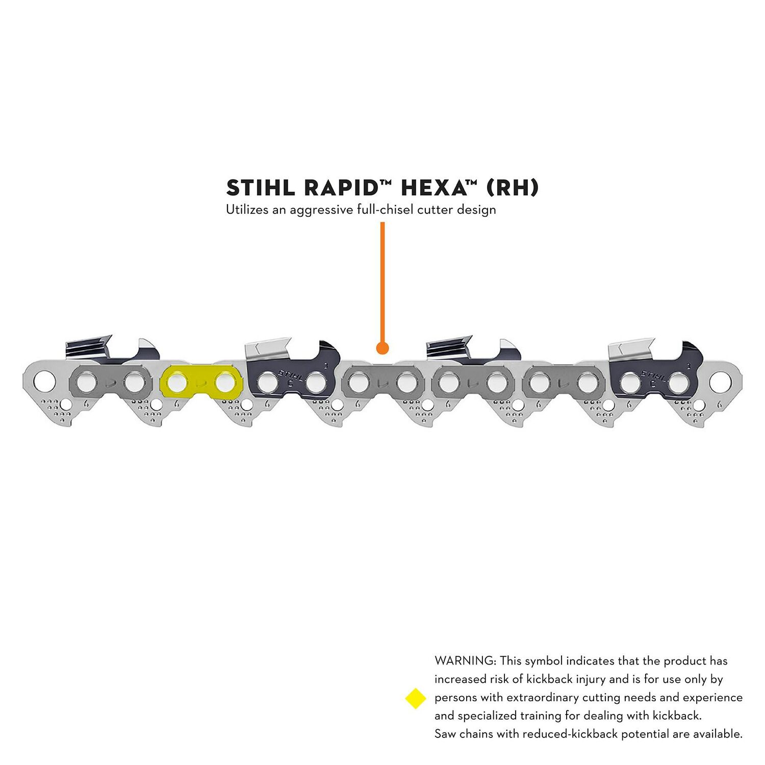STIHL Rapid Hexa Saw Chain 33 RH, 3/8 in. Pitch, .050 Gauge, 91-DL