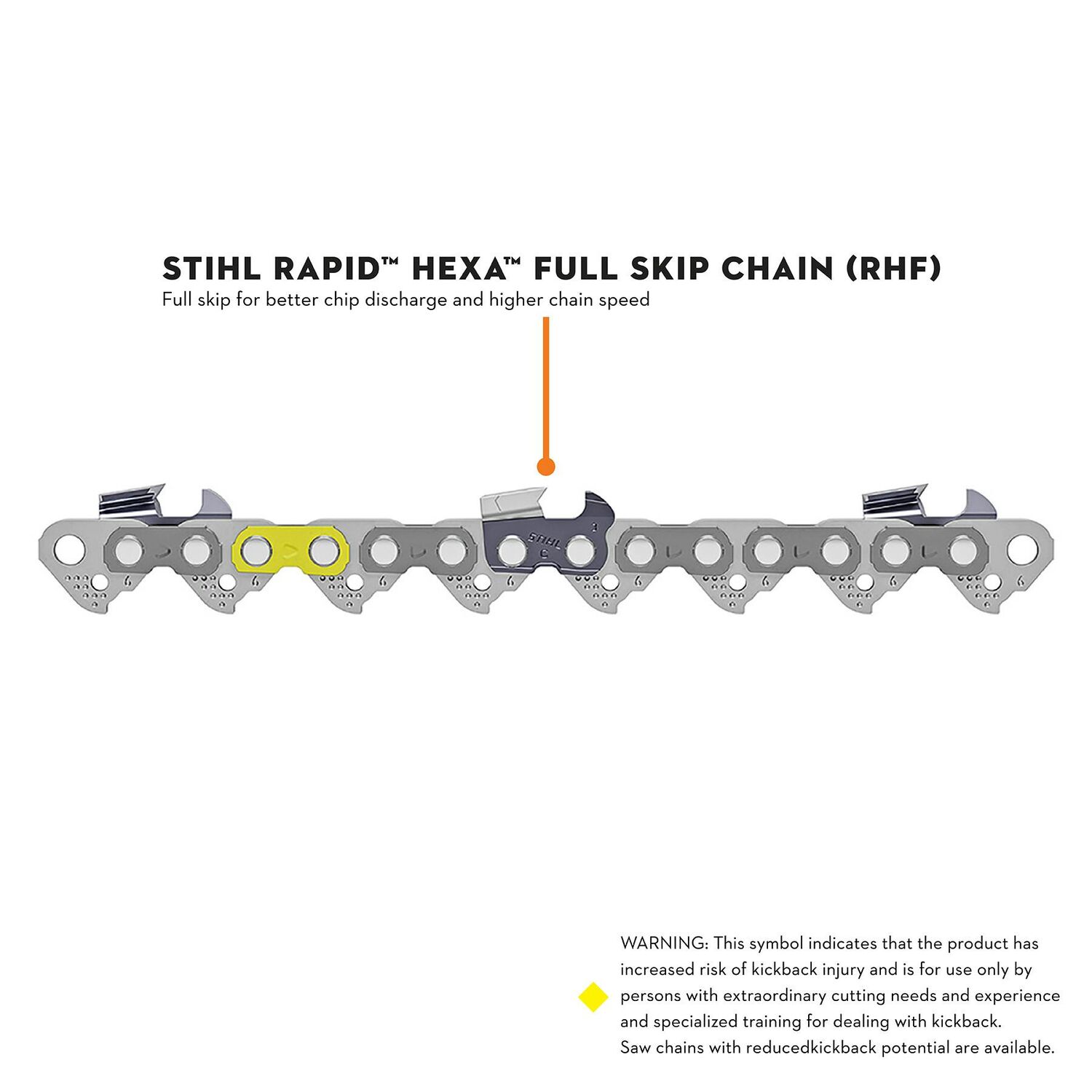 STIHL Rapid Hexa Saw Chain 33 RHF, 3/8 in. Pitch, .050 Gauge, 91-DL