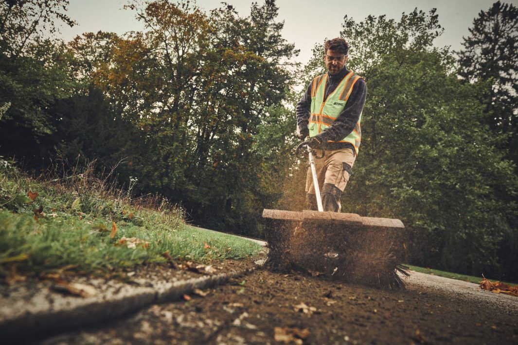 STIHL KombiSystem KB-KM Bristle Brush Attachment, 24 in.