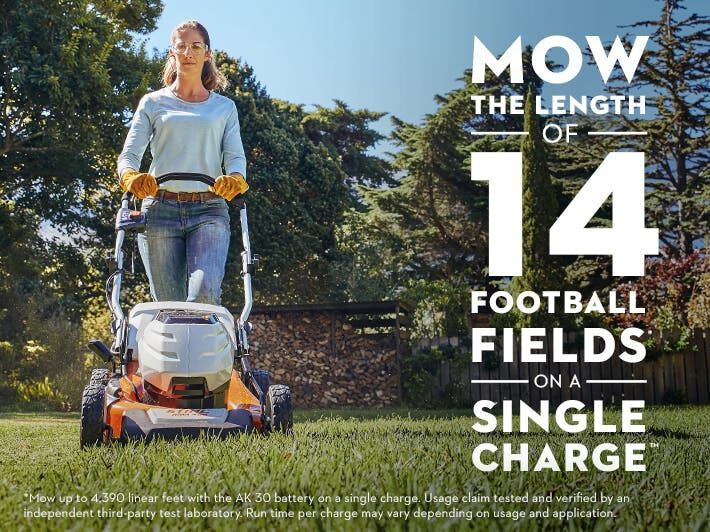 STIHL RMA 460 19-In Battery Powered Walk Behind Push Lawn Mower
