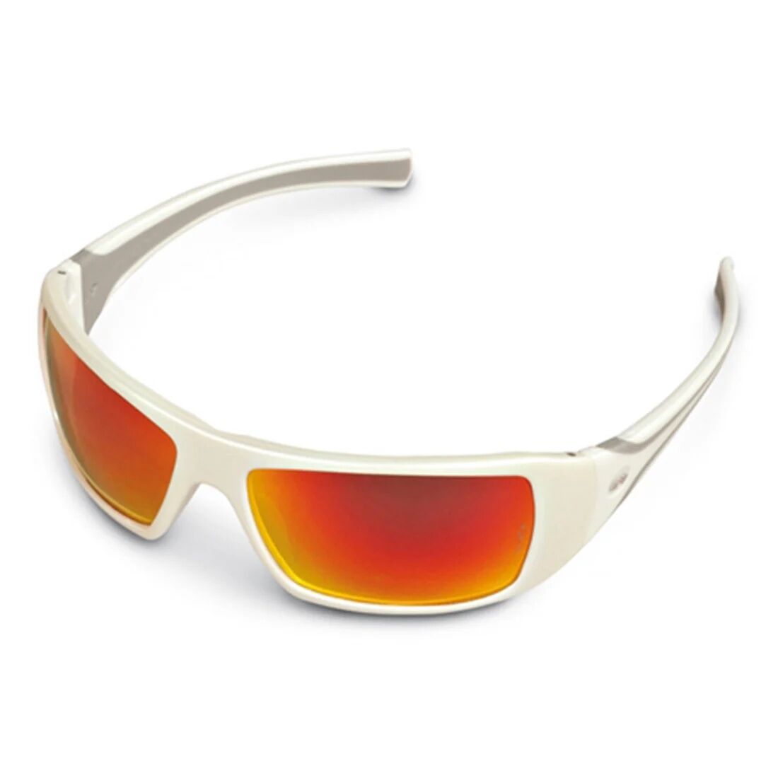 STIHL White Ice Safety Glasses, Orange Mirror Lens