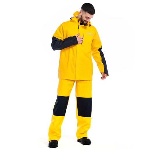 CAT Men's Longshore Waterproof Rain Jacket in Yellow