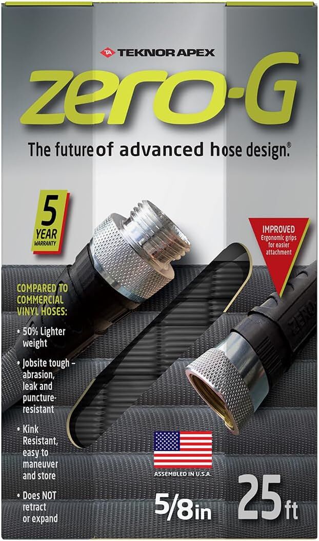 Teknor Apex Zero-G Garden Hose, 600 PSI, 5/8-In x 25-Ft