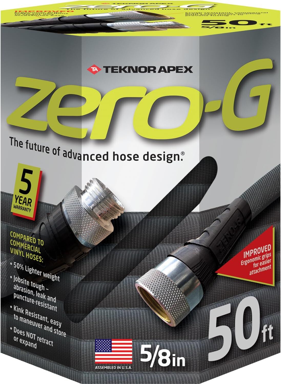 Teknor Apex Zero-G Garden Hose, 600 PSI, 5/8-In x 50-Ft