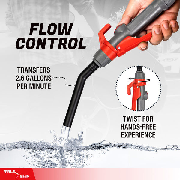 Tera Pump Telescopic Battery Powered Fuel Pump, 2.6-Gpm