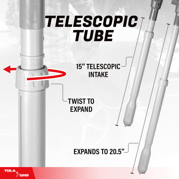 Tera Pump Telescopic Battery Powered Fuel Pump, 2.6-Gpm