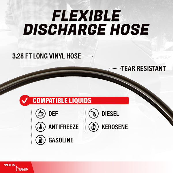 Tera Pump Telescopic Battery Powered Fuel Pump, 2.6-Gpm