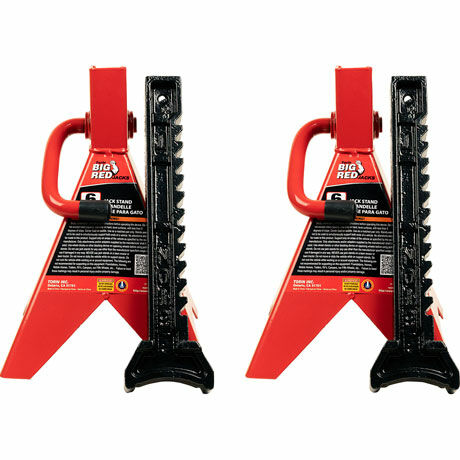 Torin Big Red 6-Ton Ratchet Jack Stand, 2-Pk
