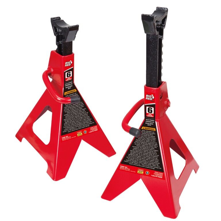 Torin Big Red 6-Ton Ratchet Jack Stand, 2-Pk