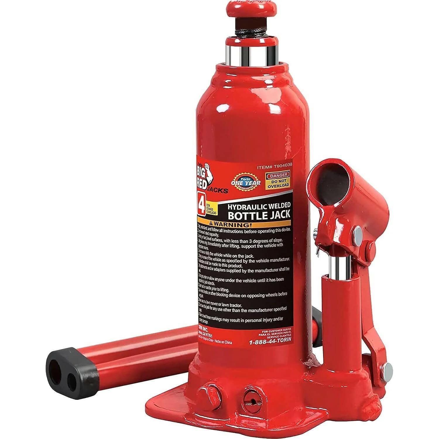 Torin Big Red Jacks Welded Bottle Jack, 4-Ton