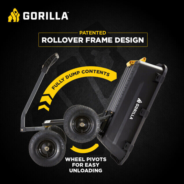 Gorilla Carts 7-Cu Ft Heavy Duty Poly Dump Cart