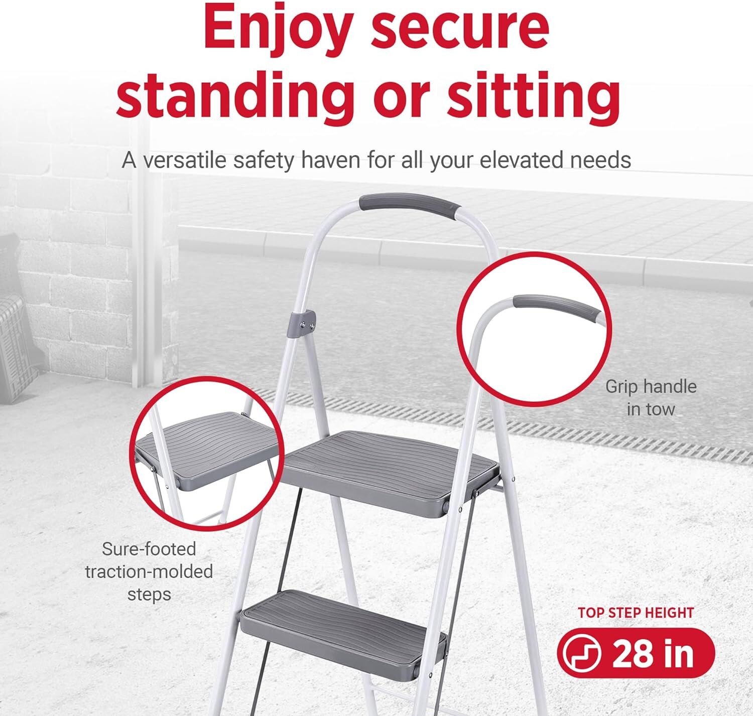 Rubbermaid 3 Step Folding Step Stool