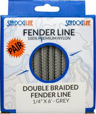 Sea-Dog Line Premium Black Fender Line, 1/4-In X 6-Ft