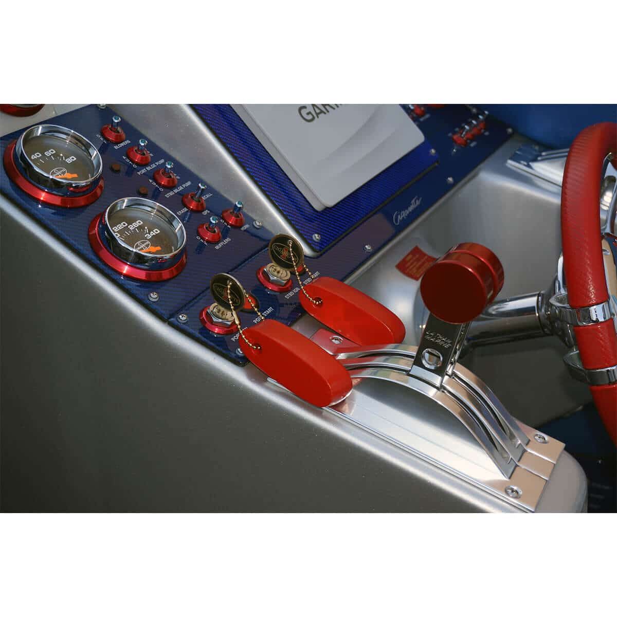 Hardline Products Red Vinyl Dipped Floating Boating Key Chain