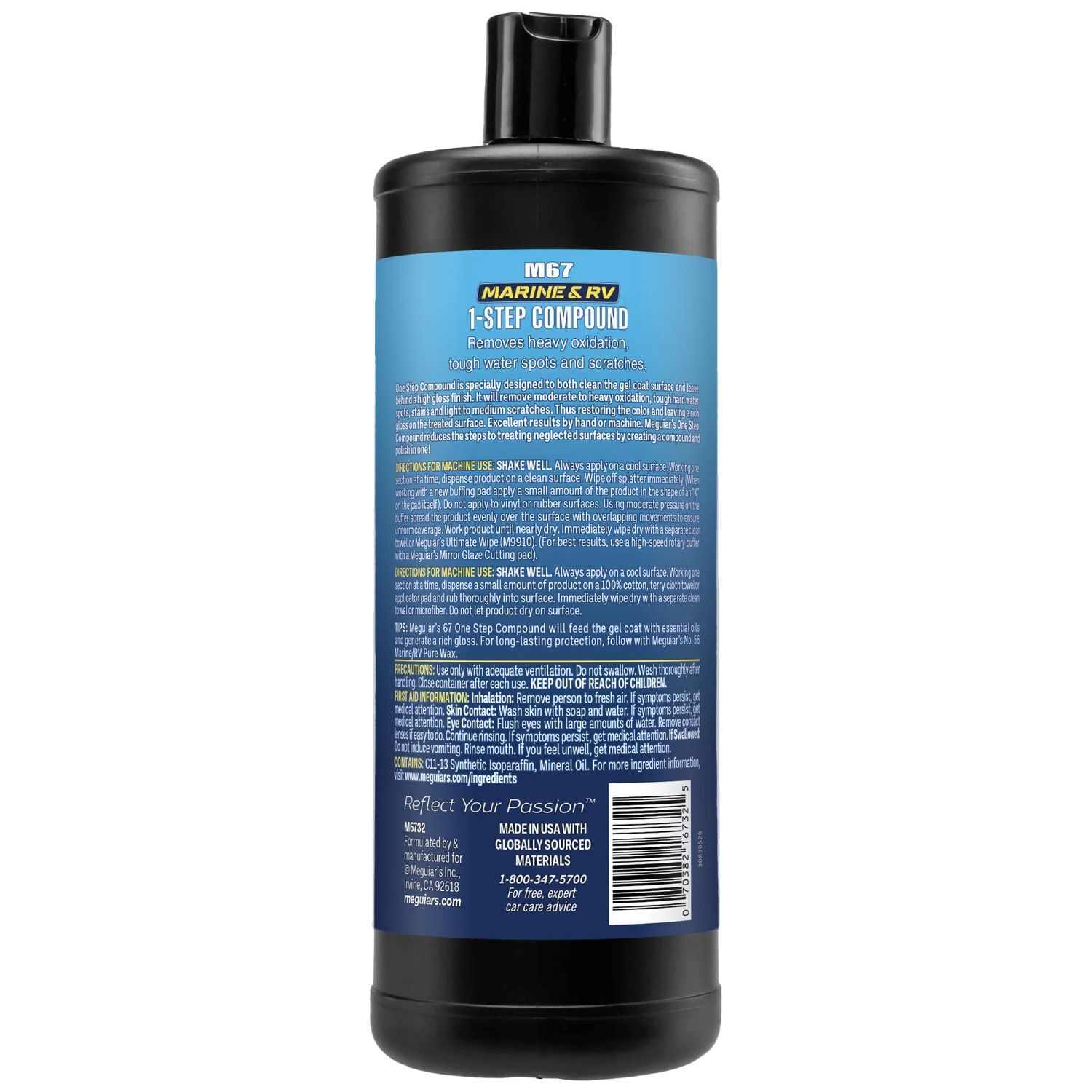 Meguiar's M67 Marine/RV One Step Compound, 32-Oz