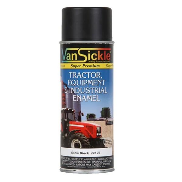 Van Sickle Paint Tractor & Equipment Enamel Satin Black Spray Paint, 12-Oz