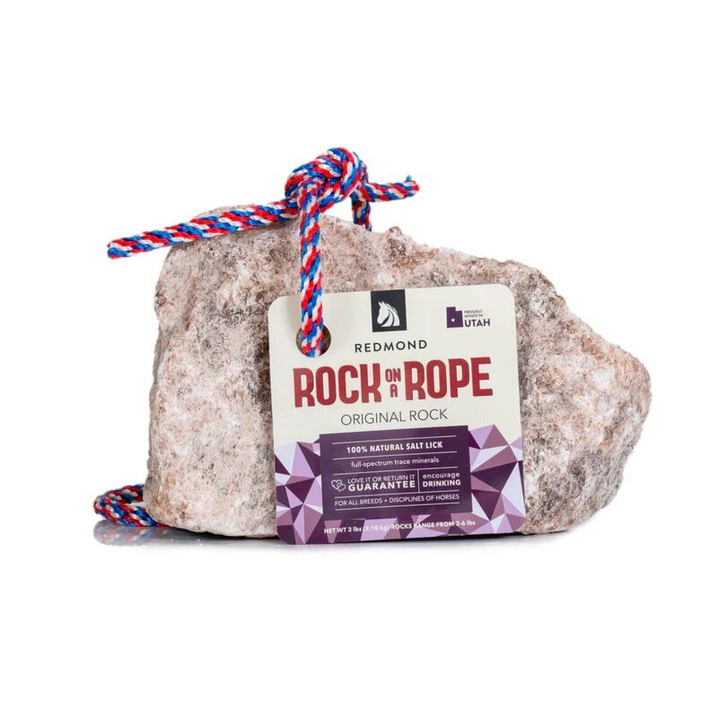 Redmond Rock On A Rope Mined Horse Salt Lick, 3-Lb