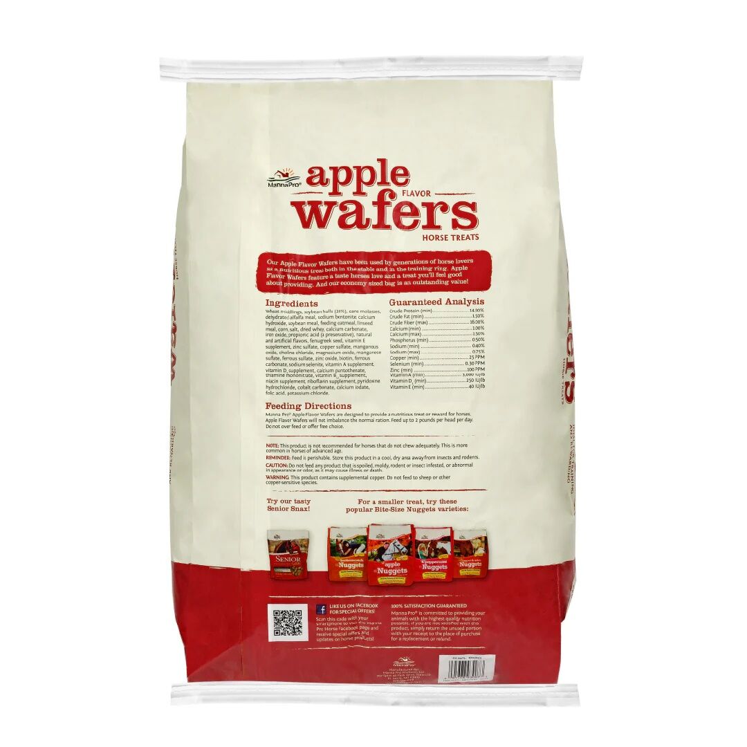 Manna Pro Apple Wafer Horse Treats, 20-Lb