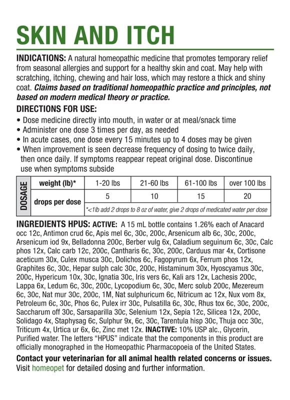 HomeoPet Skin And Itch Relief, 15-mL