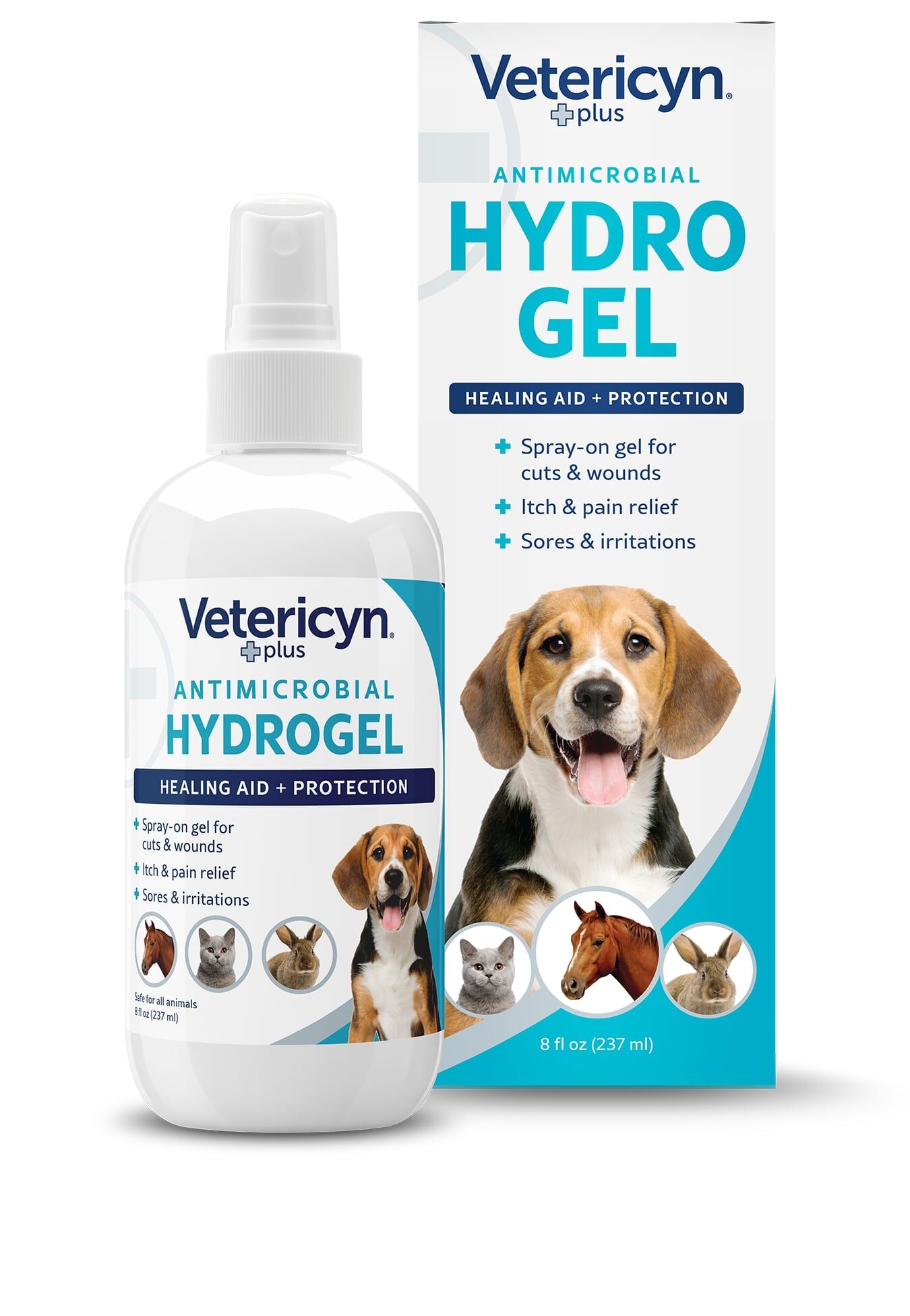 Healer Pet コンパニオンアニマル スキンケアデバイス 本体 Vetericyn Plus Antimicrobial All Animal Antimicrobial Hydrogel, 8