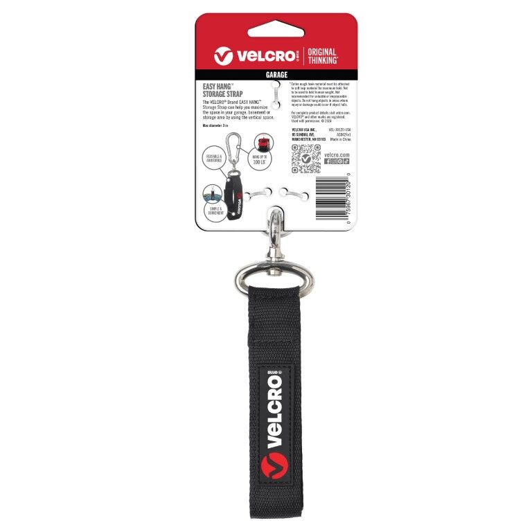 Velcro Small Easy Hang Storage Straps, 100-Lb