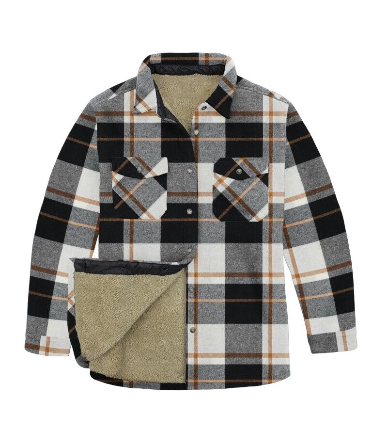 Victory Sportswear Women's Printed Microfleece Button Front Shirt with Sherpa Lining