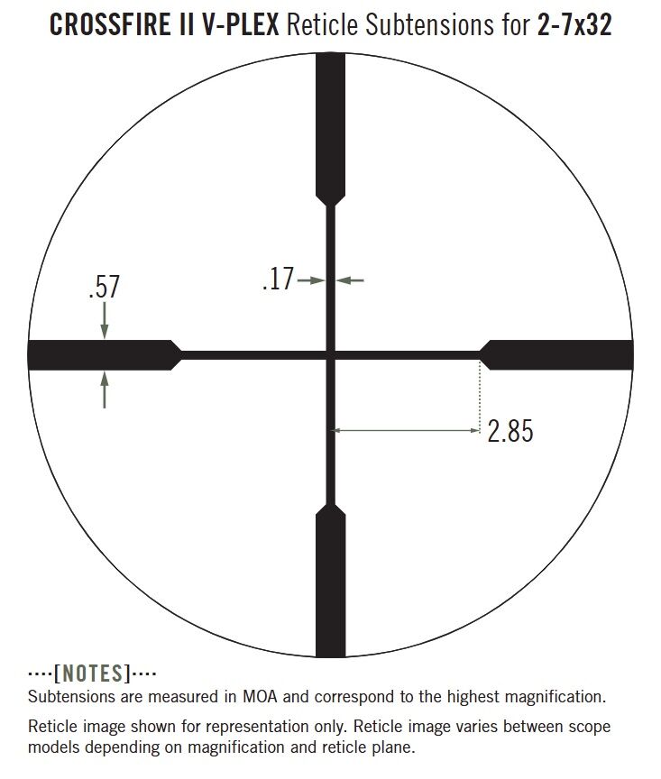 Vortex Crossfire II 2-7x32mm Rimfire Riflescope
