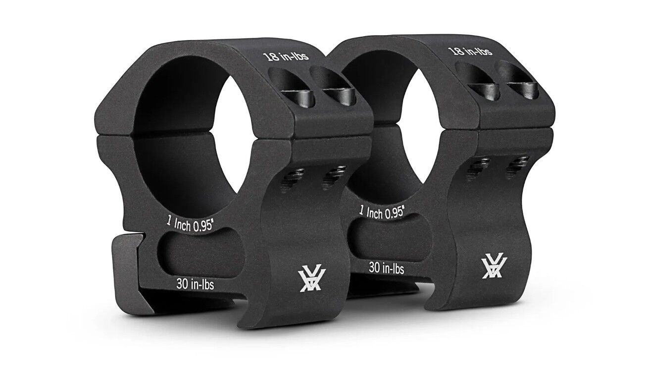 Vortex Pro Series Medium 2-Piece Scope Rings, 1-In