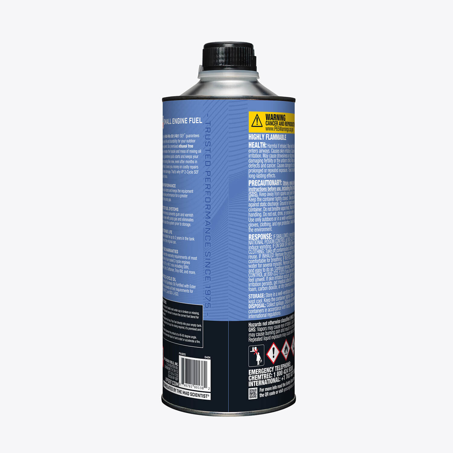 VP Racing Fuels Multi-Mix 40:1/50:1 Premixed Fuel for 2-Cycle Engines, 1-Qt