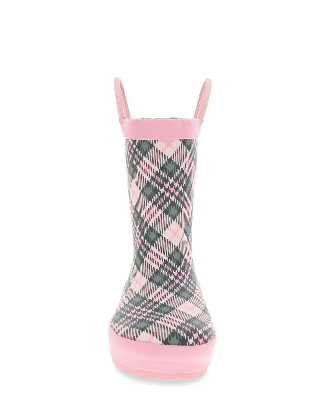Western Chief Kids' Precious Plaid Rain Boot
