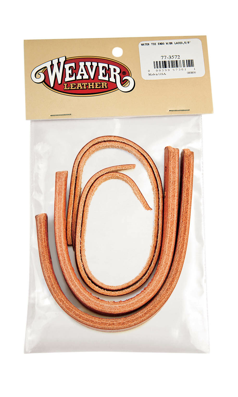 WATER TIE ENDS W/BR LACES,5/8"