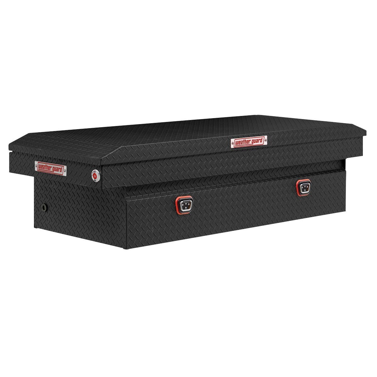 Weather Guard Saddle Box Aluminum Full Extra Wide Textured Matte Black Truck Box, 15.5-Cu Ft