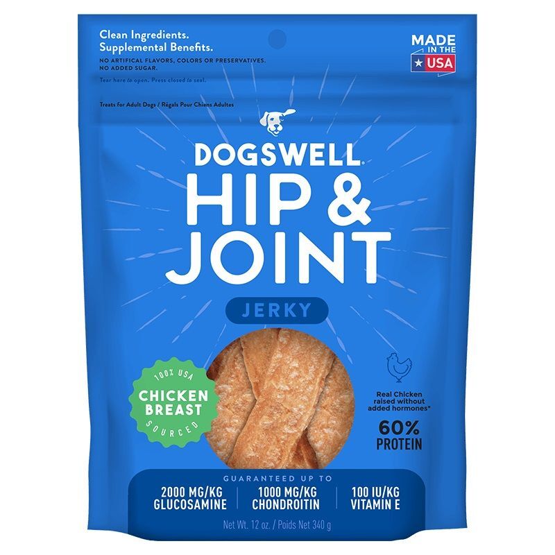 Dogswell Hip & Joint Chicken Breast Jerky Treats, 12-Oz