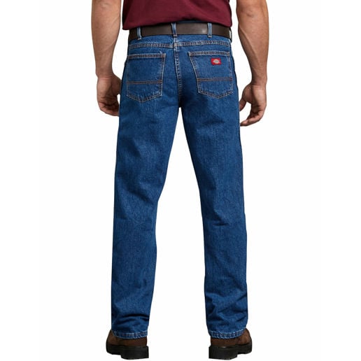 Regular Straight Fit 5-Pocket Denim Jean, Rinsed Indigo Blue